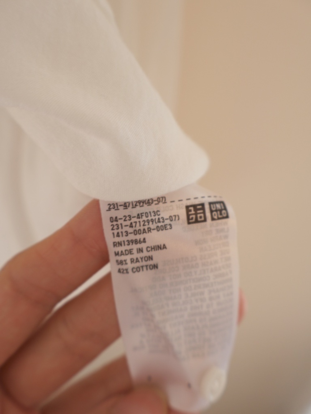 Uniqlo Prairie Peasant Blouse Top White Long Sleeve Button Up Flowy Ren Faire XS - Picture 7 of 7